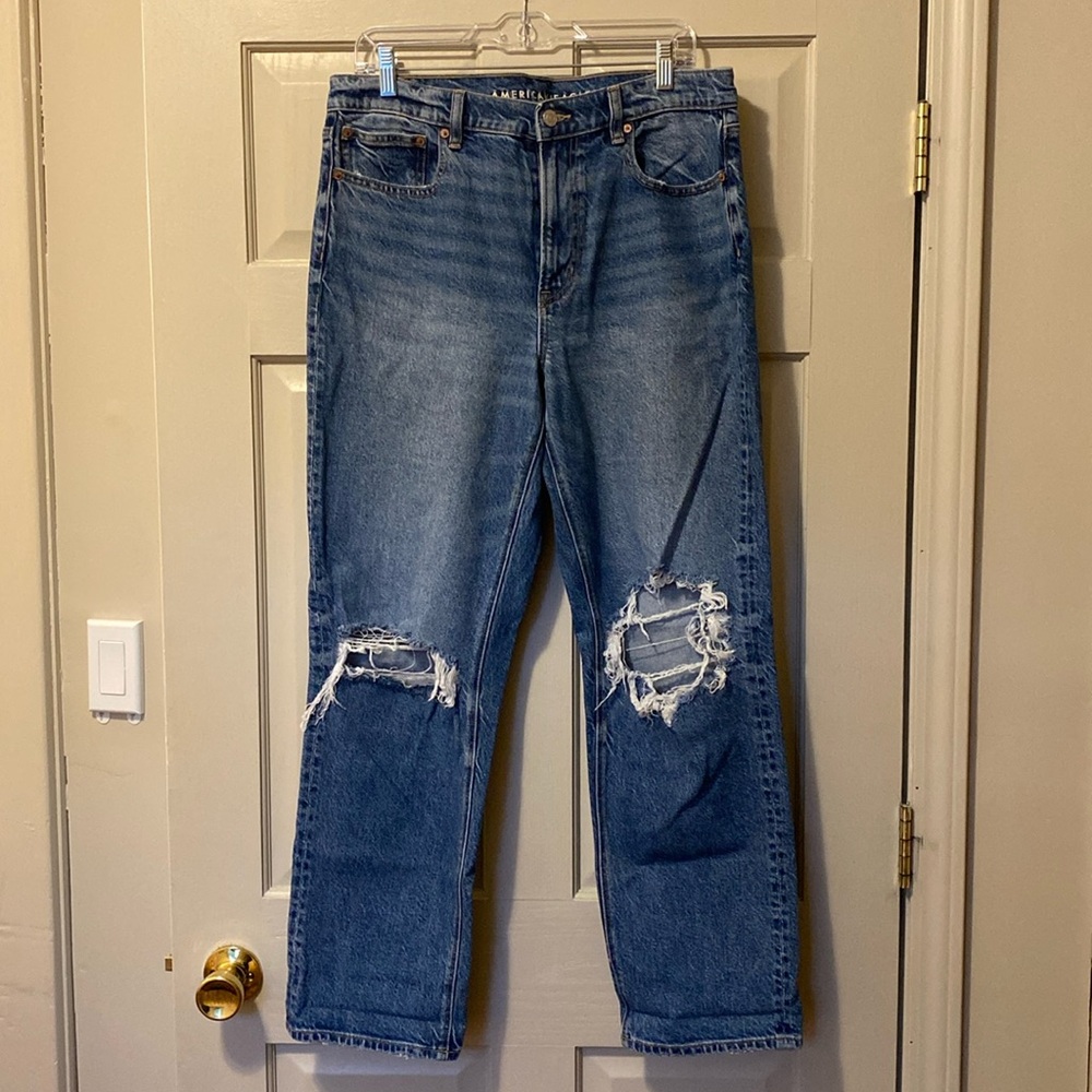American Eagle Super High Rise Ankle Straight Size 12 Long